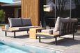 Salon de jardin modulable TOKYO 4 places en bois d'acacia et aluminium - GRIS ANTHRACITE-2