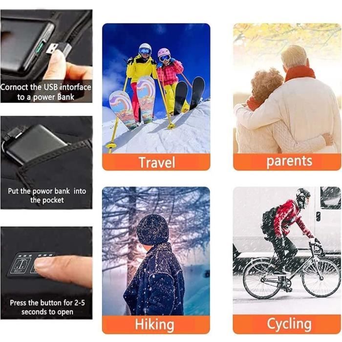 Gilet Thermique Hiver Gilet Chauffant Électrique Deceny 13 Zones