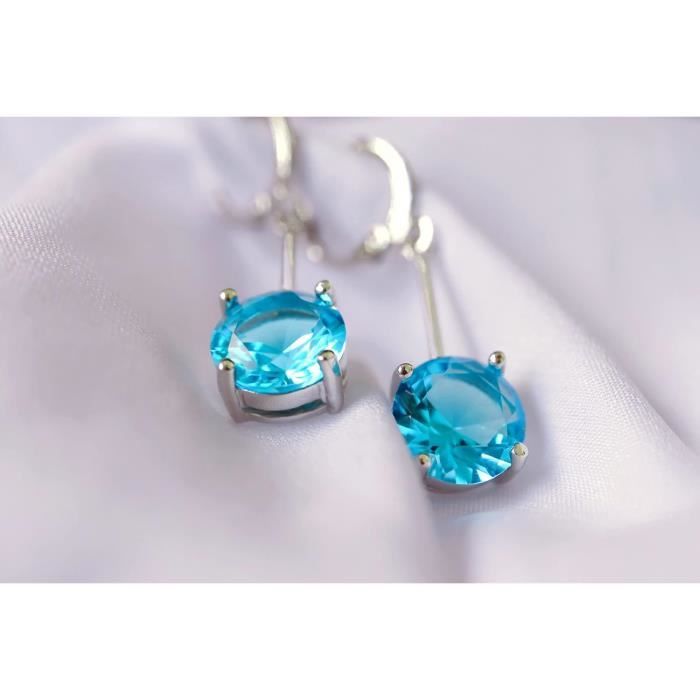BOUCLES D'OREILLES PENDANTES Demi-Lune Chaînette Plaqué or 18 Carats EUR 66,05 - FR