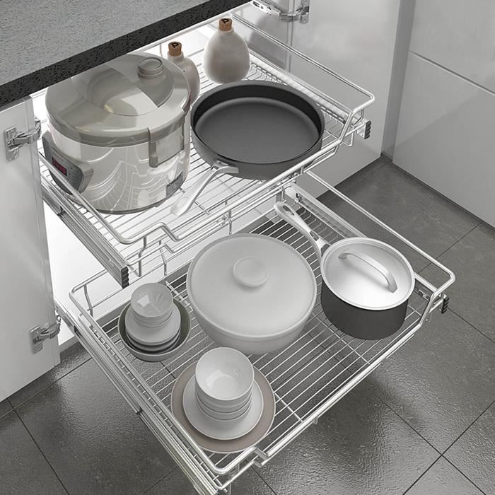 Etagere Murale Cuisine Lot De 2, Étagère à Epices Murale Sans Perçage