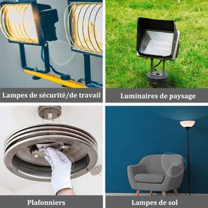 Ampoules Halogènes R7s, Lot De 7, 118 Mm, Dimmables, 230 V Tungstene Lineaire 150 W~p175544073