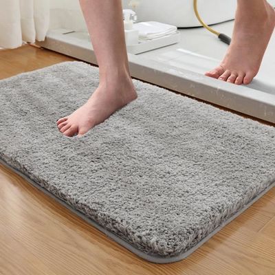 Tapis De Bain Antidérapant Microfibre 40x60 Cm - Gris Dégradé - Absorption Rapide, Séchage Rapide, Lavable Machine