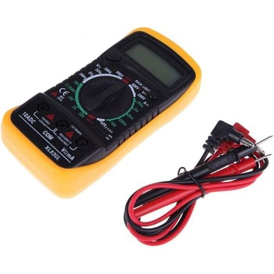 LEDLUX Mini Multimètre Numérique DT830B – Testeur De Poche Universel Voltmetre Ampèremètre Ohmmètre Compact Et Précis