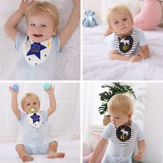 Bavoirs Bandana Bebe Garcon Lot De 12 Coton Bouton Reglable Doux Et Absorbant 2 Cdiscount Puericulture Eveil Bebe
