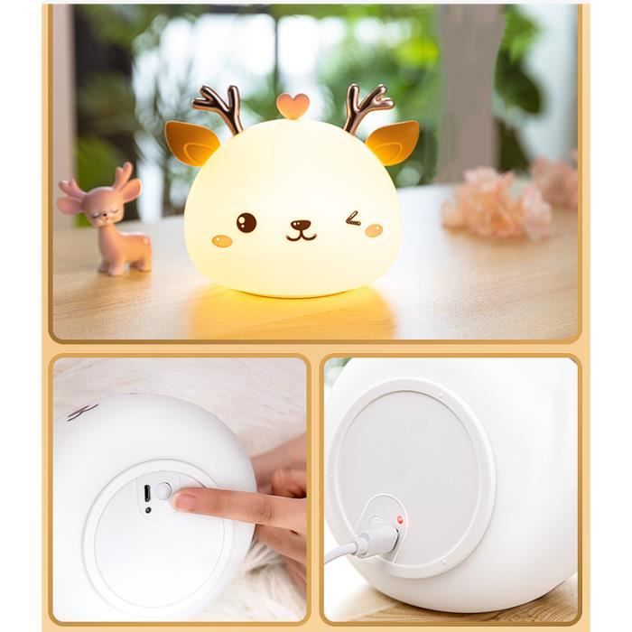Veilleuse Magnétique Rechargeable Pour Bébé - Silicone Doux, Lumière Douce, Parfaite Pour La Chambre D'enfant
