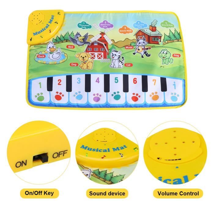 Tapis d'eveil Piano à pédale pour bébé avec Musique Tapis de jeu Fitness Rack Tapis rampant avec jouets suspendus pour fille garçon - Puériculture & Eveil bébé Tapis d'eveil Piano à pédale pour bébé avec Musique Tapis de jeu Fitness Rack Tapis rampant avec jouets suspendus pour fille garçon - Puériculture & Eveil bébé