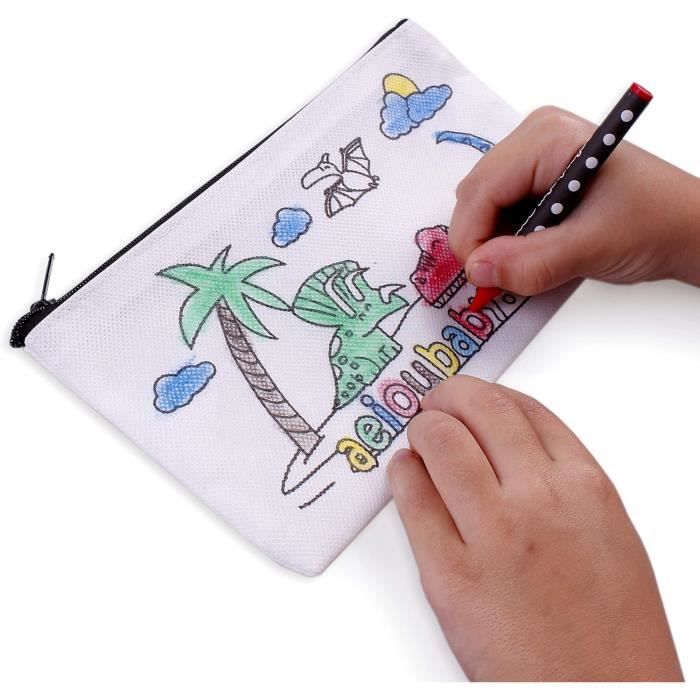 Set De 10 Trousses à Colorier – Chaque Kit Contient 5 Crayons + Ballon – Cadeau Anniversaire Ou Fête Enfant (Thème Héros)
