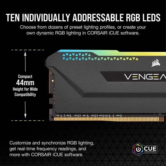 CORSAIR Vengeance RGB PRO SL DDR4 - 256GB 8x32GB DIMM - 3200MHz