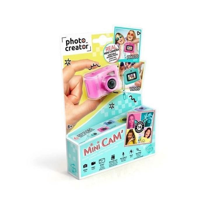 Appareil Photo et Vidéo Numérique Mini Cam’ – Compact - avec Porte-clé et Carte SD 1Go Incluse – Photo Creator –– CLK 06 Canal Toys