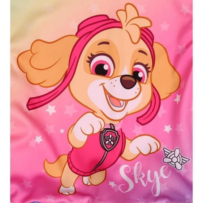 Robe Paw Patrol Fille - Skye & Everest, Jupe Maille, Manches Longues - 100% Coton, Rose