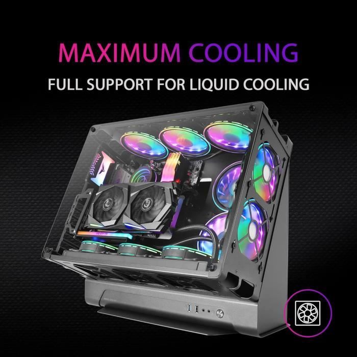 MARSGAMING MPIII750 Bloc d'alimentation PC ATX 750 W 85% d'efficacité Système APFC numérique Ventilateur 120 mm AI-RPM FDB Technologies DC-DC et SMD Câbles plats extra-longs Blanc