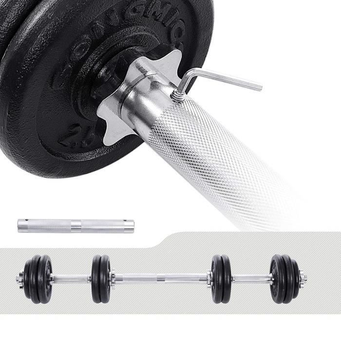 Convertisseur Haltères En Barre – Transforme Tes Haltères En Barre Pour Développé Couché, Acier, Orange