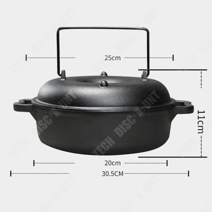 IPROUDER Rôtissoire à ail en fonte avec poignée, fumoir, cuiseur à ail, boulanger à l'ail, rôtissoire à l'ail, boulanger à pommes de terre, mini cocotte, utilisé dans le four de cuisine ou à
