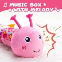 Bestcool Jouet Peluche Musical 5 En 1 – Hochet, Crépitement, Musique & Règle De Croissance Pour Bébé 0-12 Mois