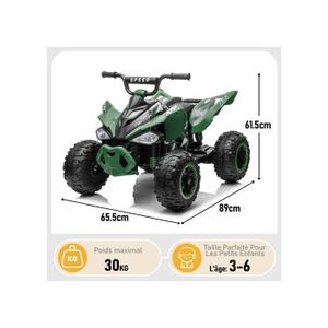 Feber Quad Boxer 12V – Véhicule électrique Vert – Marche Avant/arrière – Pour Enfants De 3 à 5 Ans – Autonomie 45 Min