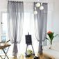 Couleur Unie Semi Voile Rideaux Rideaux De Lin Pure Avec œillets Top Rideaux Pour Salon Gris 200x250cm79x98inch