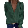 Chemise femme Élégant et tempérament nouveau design exquis de haute qualité de la mode -Vert chuangna Printemps été-0