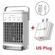 Climatiseur portable,ventilateur de refroidissement,refroidisseur d'air,ventilateur froid,mini ventilateur - white add US adapter