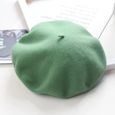 olive green -chapeau en laine pour femme, bérets, avocat, vert, Vintage, casquette d'artiste, bonnet de peintre, couleur douce, chau-0