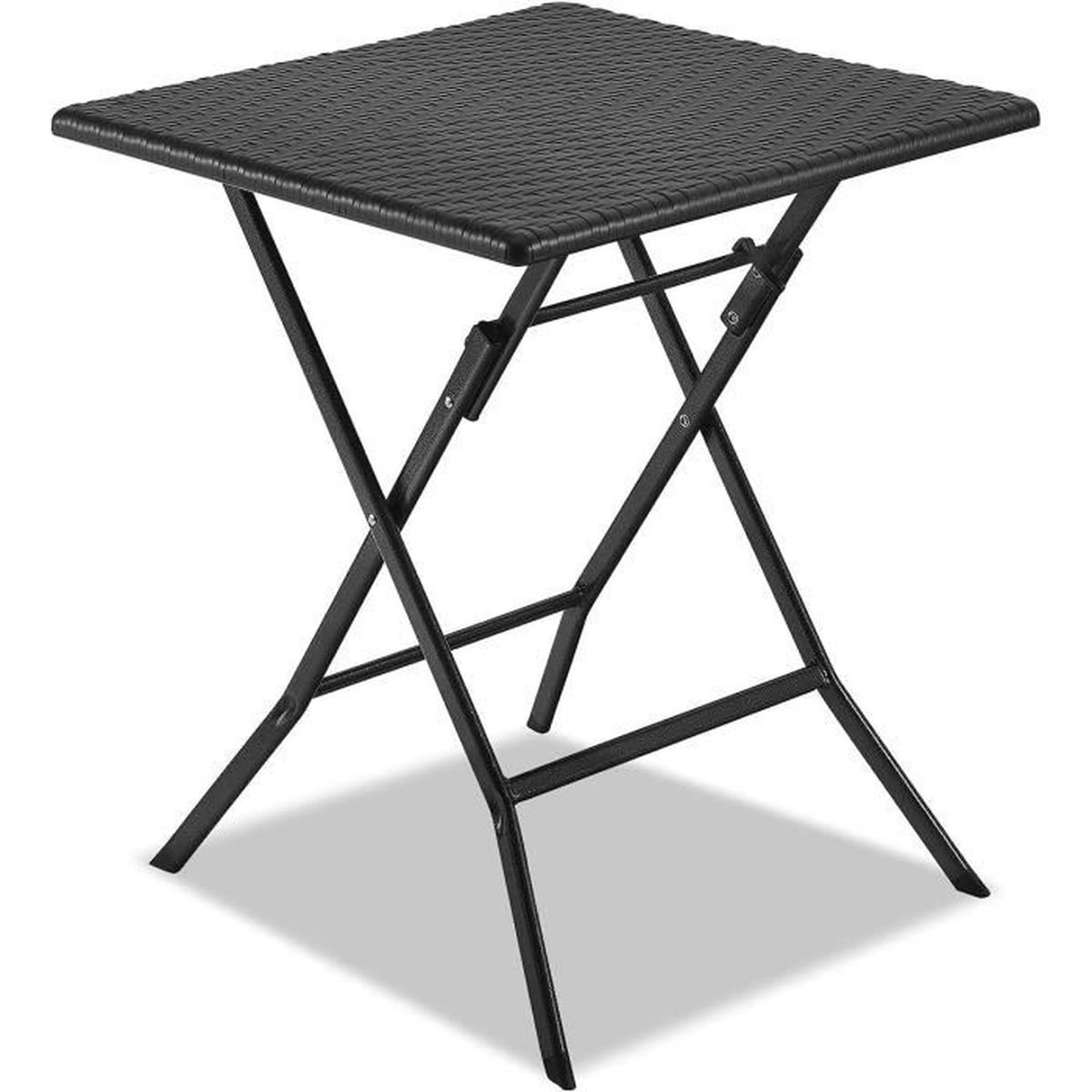Aufun Table de jardin Table d'appoint pliante Aspect rotin Table d