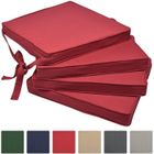 BEAUTISSU HOME STYLE Beautissu Lot de 4 Galettes de Chaises NRouge 45x40x5 cm Loft SK - Coussins d'Assises - Jardin Extérieur - Confortable