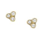 Boucles d'oreilles - FOSSIL - Clou - Acier Jaune - Femme - Résistantes