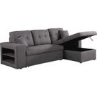 Canapé d'angle convertible Axel - Gris - HABITAT ET JARDIN - Réversible - Tissu - Avec accoudoirs
