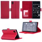 Housse portefeuille - XEPTIO - Sony Xperia XA1 - Cuir PU rouge - Coque semi-rigide - Porte cartes