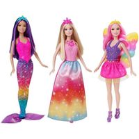 Coffret 3 poupées Barbie féériques - Barbie - Dreamtopia - Rose - Pour enfant fille