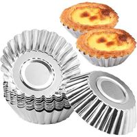Moule Tartelette,Moule à Muffin Mini Moule de Cuisson Antiadhésif et Réutilisable pour Cupcakes crèmes Muffins,30 Pièces