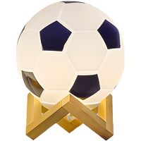 Lampe Chevet Football Soccer LED, Contrôle à Distance, Décoration Étude Chambre, Cadeau Idéal, Lampadaire Portable