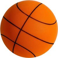Taille 3 Silent Basketball Dribbling Indoor,Ballon d'entraînement de Basketball Silencieux pour Enfants et Adultes Orange