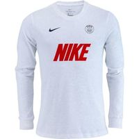 T-Shirt Officiel Blanc Chiné Dri-FIT Manches Longues Homme Nike PSG Paris Saint-Germain