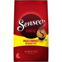 LOT DE 2 - SENSEO - Corsé Café dosettes Compatibles Senseo - paquet de 60 dosettes - 416 g