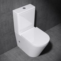 Sogood WC toilettes à poser céramique blanc toilette avec réservoir abattant silencieux avec frein de chute Stand108T