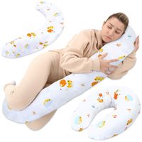 Oreiller d'allaitement xxl oreiller dormeur latéral - Coton Oreiller de grossesse, de positionnement  adultes Nounours