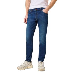 Pantalon Wrangler Arizona Slim Gris Tacheté Coton Stretch - Taille W36 L34