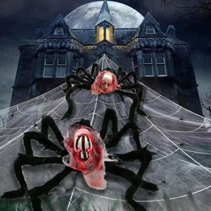 KIT DE DECORATION Araignée Halloween  - Toile d'Araignée Triangulair