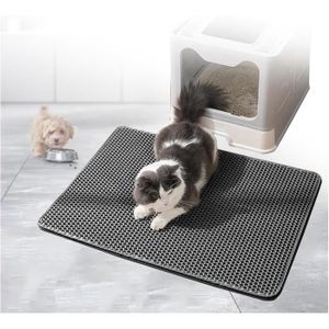 MAISON DE TOILETTE Tapis Litiere Chat Design Nid D'abeille Imperméable, Tapis Chat Litiere Contrôle De La Dispersion Tapis Pour Chat,Facile à A692