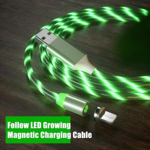 Câble USB Chargeur Magnétique LED Vert Pour iPhone//Lightning Charge Rapide Neuf