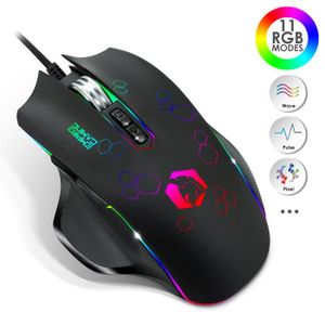5 Lumi/ères R/églables Haute Sensibilit/é Design Ergonomique 6000 DPI Souris Gaming Pro pour PC PS4 Xbox One Ordinateur TEEPAO Souris Gamer RGB Filaire avec 9 Boutons Programmables