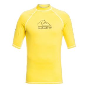 COMBINAISON DE SURF T-shirt de surf Quiksilver On Tour - Jaune - S - Sports nautiques - Manches courtes - Homme