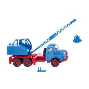VOITURE - CAMION WIKING camion-grue miniature MAN/Fuchs 1:87 bleu/r