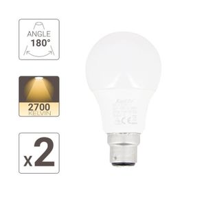 AMPOULE - LED Lot de 2 Ampoules LED A60, culot B22, 10W cons. (6