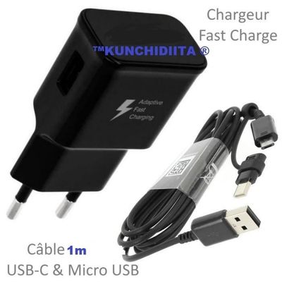 Chargeur + Câble pour Samsung Galaxy F23, M23, A23, A13, M53