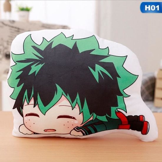 Oreiller En Peluche My Hero Academia – Personnages Izuku, Bakugou Et Todoroki En 3D !