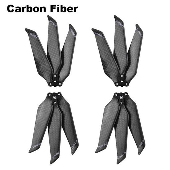 Hélices En Fibre De Carbone Pour DJI Mavic Pro - Pliables, Légères (8,6g), Autobloquantes, Argent Ou Or, Pack De 2 Pièces