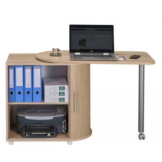 Bureau Pivotant Contemporain Decor Chene Naturel L 105 Cm Achat Vente Bureau Bureau Informatique Pivotant Soldes Sur Cdiscount Des Le 20 Janvier Cdiscount