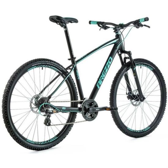Vélo électrique VTT musculaire Leader Fox Arezzo 2022 - noir/vert clair - 160/168 cm