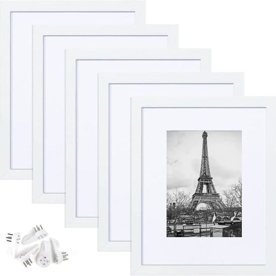 Mini Cadre Photo Rotatif - Pour Photos 3 Pouces (12-24 Photos) - Cadre Réversible Blanc - Décoration Bureau Ou Chambre - 10